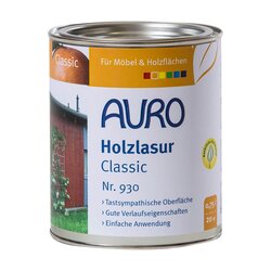 Holzlasur Classic 930-10, Schwarz, 0,75l